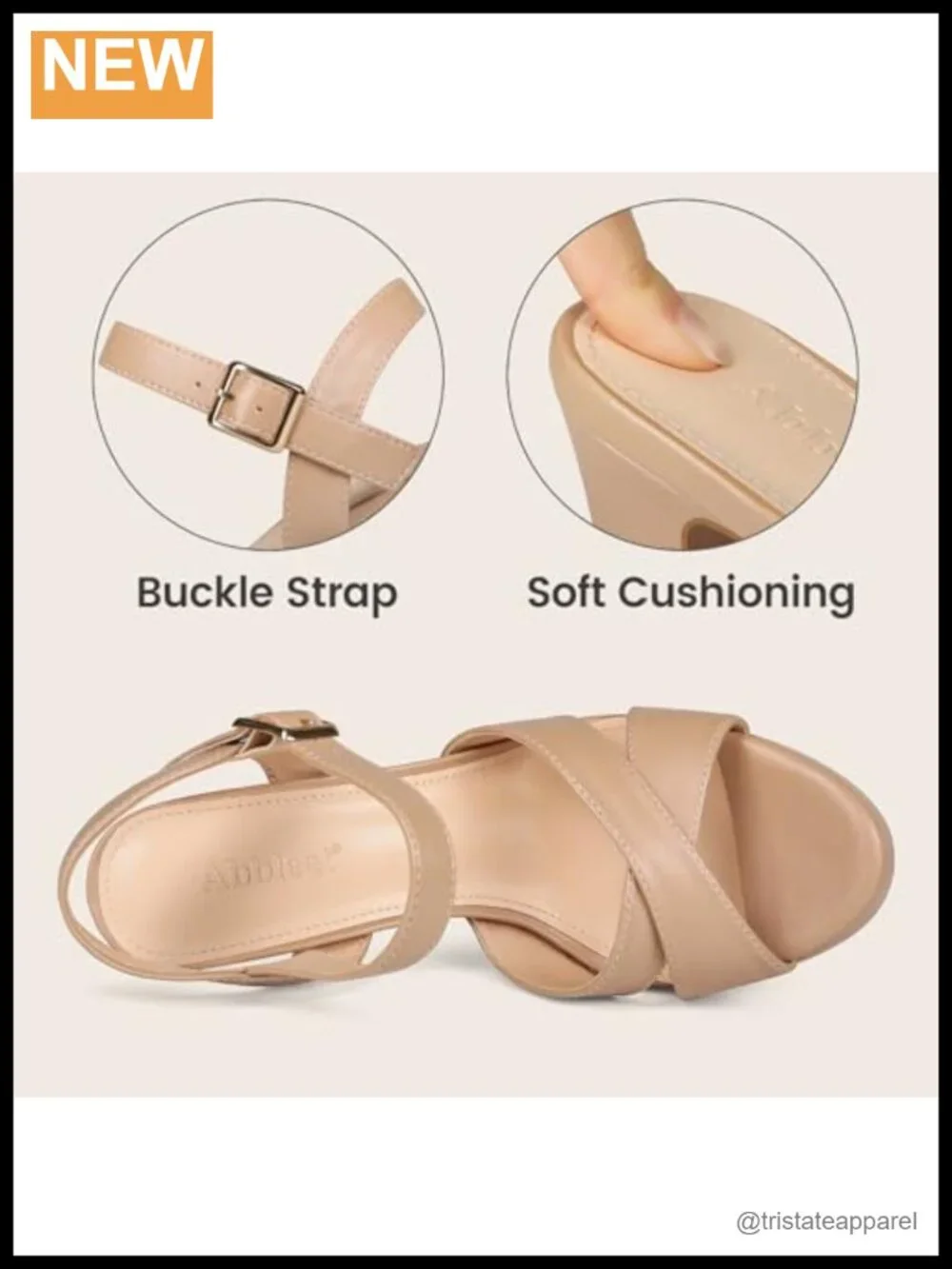 Platform High Heels Chunky Block Heel Ankle Strap Open Toe Wedge Sandals
